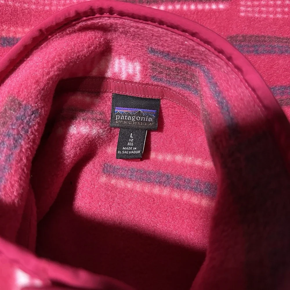 Patagonia Synchilla Pullover Jacket Fleece Girls Sz 12 Large